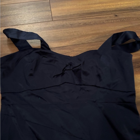 NWT silky navy dresss.  Size small - Picture 2 of 6